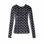 &Uuml;hev&auml;rviline Crescent Moon Print O-kaelus ja kilpkaelus, pikkade/l&uuml;hikeste varrukatega s&auml;rk, suvine naiste topid, komplektid S-XL S