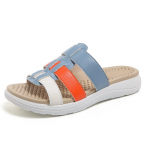 Mood 2025 Suvi Naiste sussid Ortopeedilised Avatud Varvastega pl&auml;tud Vintage Libisemisvastane Nahast Vabaaja Naiste Kingad pantuflas mujer slides 42 must