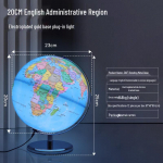 Tianyu 20cm HD Helendav Inglise Laste Gloobus - Hariv ja Dekoratiivne No Light - Pure English