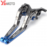 Top brands CNC Folding Extendable Motorcycle Brake Clutch Levers For HONDA NC 750S NC750X NC 750X 2014 2015 Fashion Titanium-blue