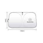 UV-kaitsega esiklaasi p&auml;ikesevari P&auml;ikesekaitsekate Mercedes Benz AMG W203 W206 W220 W205 W211 W212 W201 GLS CLS GLC jaoks 140X70CM white