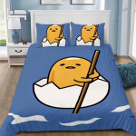 Naljakas Gudetama laisk muna tekikott padjap&uuml;&uuml;r voodipesukomplekt t&auml;iskasvanud poiss t&uuml;druk magamistoa kaunistus lapsed &uuml;hekohaline kahekohaline suur suurus 90X200cm