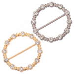 2-piece scarf ring set, decorative brooch