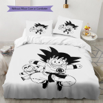 Armas koomiksitegelase Son Goku mustriga voodipesu, tekikomplekt, tekikott, padjap&uuml;&uuml;r, kodu s&uuml;nnip&auml;evakingitus (1 * tekikott + 2 * padjap&uuml;&uuml;ri, ilma s&uuml;damikuta) 135x200cm