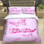 Mood B-Barbie Multikaprint Voodipesukomplektid Vooditarvete Komplekt Tekikomplekt Teismelised T&uuml;drukud Multikas Kaksik &Uuml;ksik Laps Luksuslik Kingitus AU Single(140*210cm)3pcs
