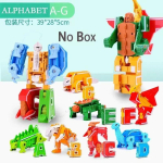 26 t&auml;hte A-Z T&auml;hestik Loom Dinosaurus S&otilde;dalane Deformatsioon Tegevuskujud Transformatsioon Roboti M&auml;nguasjad Lastele Kingitus Brinquedos orange