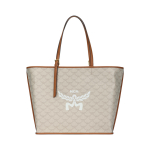 MCM Himmel Lauretos &Uuml;le&uuml;ldise Prindiga Suure Mahutavusega L&otilde;uendi ja Nahast T&otilde;stekott Keskmise suurusega Naiste T&otilde;stekott Beež MWPESAC03I9001 Basic Set (Bag+Dust Bag)