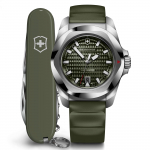 VICTORINOX Automaatne Analoog Automaatne Roheline Roheline Kummist Roostevabast Terasest Korpus Rihm Br&auml;ndi Nimi Roheline I.N.O.X. Kell, Veekindel, Meeste, K&auml;si-keritav, Tihvild,