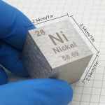 1-tolline nikkel Ni kuubik perioodilisustabeli kuubik 99,5% puhas nikkel kuubikmetallist kingitus haruldane metall niklielement plokk proov Light Grey