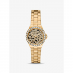 Michael Kors Mini Lennox Loomamustriga Pav&eacute; Kuldse Tooni Kell MK7394 kuld