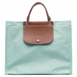 Longchamp Cabas Eesmine N&otilde;gus Reljeefne Logo Kangas Ja V&auml;ike Lehma Nahast Kandekott Suur Naiste kandekott Hele-Roheline 10306HGHM07 Basic Set (Bag)