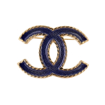 Chanel Kuldne Denim Sinine Topelt C S&auml;ra Metallist Rinnam&auml;rk Naiste Aksessuaarid ABC726-B15375-NU456 Box+Padding Board,F,Blue