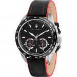 Maserati Traguardo Must Nahk Meeste Kvarts Kronograaf R8871612028 must