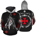 Knights Templar Armour Hoodies jakk Crusader Cross keskaegne dressipluus Pullover t&auml;istr&uuml;kiga 3D meeste kapuuts dressi&uuml;likond Carnival XL gray
