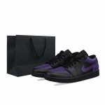Jordan Air Jordan 1 Polsterdus, Kulumiskindel Madal Korgiga Vintage Korvpallijalatsid Meeste Must Lilla 553558-093(Team695-) 40
