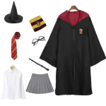 Harry Potter cos kost&uuml;&uuml;m maagiline r&uuml;&uuml; riided lisatarvikud t&auml;iskasvanud lapsed koolivorm halloween keep children 155 black