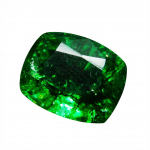 Naturaalne 10,56 karaati Colombia smaragd, padjakujuline l&otilde;ige, SERTIFITSEERITUD lahtine v&auml;&auml;riskivi 13 mm approx. roheline