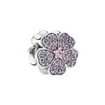 Pandora Roosa Lilla L&auml;ikiv Kirsipuu &Otilde;ied Muru Sissekaldud Tsirkoon H&otilde;bedane V&otilde;lu Unisex V&otilde;lu 791481PCZ Pink, Purple