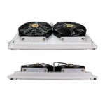 Universaalne alumiiniumist kondensaatori radiaatori jahutusventilaatori komplekt 14'' x 23'' kuumadele t&auml;navaklassikutele, bussidele, veoautodele, pikapitele AC kliimaseadmele Suction fan 12V