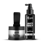 Beardo Hallide juuste seerumi ja tumendava pulbri komplekt Juurte v&auml;rvimiseks Juustele ja habemele Kiire halli katvus Kombineeritud 50 ml 4 g black