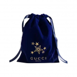 Gucci Beauty Sinine Sametist T&otilde;mbetraadiga Kott Blue Drawstring Cosmetics Storage Bag
