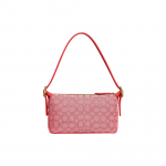 Coach Demi 23 Klassikaline Monogramm T&otilde;mblukuga Sulgemine Jacquard-kangas Ja Taaskasutatud Nahast &Otilde;lakott Naiste &Otilde;lakott Punane CE736-B4V2T Basic Set (Bag+Dust Bag)