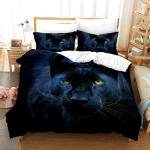 Leopardmuster Tekikott KingQueen Suurus Must Panter Prindiga Voodipesukomplekt Poistele Teismelistele Meestele Gepardi Loomateema 70x133cm 2pcs black