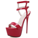 Suvised 16 cm k&otilde;rged kontsad sandaalid naistele Seksikas Peep Toe Platform pahkluu pandla rihm &Uuml;lik&otilde;rge kontsaga kingad peopumbad Gladiaatori sandaalid 34