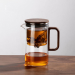 Bonston- elegantne tass isolatsiooniga eraldusmulliga teekann kuumakindel klaasist teekann lihtsa filtriga teetass 500ml gray