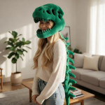 Realistlik dinosauruskeletikost&uuml;&uuml;mi komplekt Naljakas peakate Cosplay riietus Pehmed m&auml;nguasjad Loovkingitused 80cm