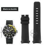 22mm Kaarja Otsaga Kiirvabastusega K&auml;ev&otilde;ru IWC Marine Timepiece AQUATIMER IW356802 IW376705 356810 376705 Kummist Rihm K&auml;ev&otilde;ru Width 22mm black