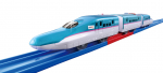 Takara Tomy Rail Speed E5 seeria Shinkansen rongim&auml;nguasi 3-aastastele ja vanematele. Vastab m&auml;nguasjade ohutusstandarditele ja omab ST m&auml;rgistust Plarail S-16 Change!! Hayabusa &uuml;les.