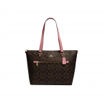 Coach Gallery 32 Klassikaline Monogrammiga Nahast T&otilde;mblukuga Kott Naistele T&otilde;mblukuga Tumepruun Tolmunud Roosa 79609-IMRSH Basic Set (Bag+Dust Bag)