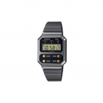 Casio VINTAGE Seeria-A100 Veekindel Vabaaja Kvartsmehhanism Roostevabast terasest rihm Jaapani ja Korea &Uuml;htne k&auml;ekell Meestele ja naistele A100WEGG-1A2 must