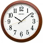 Seiko Kella Seinaraadio Tume Pruun Puidus&uuml;&uuml;ga L&auml;ikiv L&auml;bim&otilde;&otilde;t 33 x KX260B Kell, Juhtimine, Viimistlus, Viimistlus, 4,6 cm,