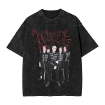 Pestud T-s&auml;rk Frank Iero MCR My Chemical RoUnisexce T-s&auml;rk &Uuml;lem&otilde;&otilde;tmeline Streetwear L&uuml;hikeste varrukatega Prinditud Topid Topid T-s&auml;rgid Unisex Naised S black