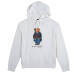 Ralph Lauren S&uuml;gis/Talv 23 Karuga Prinditud Kapuutsiga Sametise Pika Varrukaga Dressipluus Meestele Valge MNPOKNI16810692-E86 L white