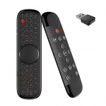 Wechip W2 Pro juhtmevaba klaviatuur 2.4G 3-in-1 funktsiooniga ABS &otilde;huklaviatuur puuteplaadiga Smart TV jaoks must