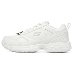 Skechers Dighton Nahast Mugavad Spordijalatsid P&otilde;rutust Summutavad Libisemiskindlad Kulumiskindlad Madalad Vabaajajalatsid Naiste toss Valge 77200-WHT 36 white