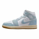 Air Jordan 1 Mid WMNS Denim Gum naiste keskmise s&auml;&auml;rega retro korvpallijalan&otilde;ud valge/sinine HQ2005-100 40