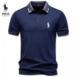 Ralph Lauren 2026 Kevad/suvi Meeste Tikandiga Jacquard-krae Polo S&auml;rk Vabaaja Kvaliteetne Tencel &Uuml;hev&auml;rviline L&uuml;hikeste Varrukatega T-s&auml;rk S