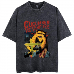 Meeste Vintage T-s&auml;rk Streetwear Harajuku Jaapani Anime Prindiga &Uuml;lem&otilde;&otilde;duline Suvine Must L&uuml;hikeste Varrukatega S&auml;rk L&otilde;tv Puuvillane Topp S