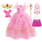 Unetava kaunitari kost&uuml;&uuml;mim&auml;ng printsess karneval Aurora s&uuml;nnip&auml;ev printsessipeo kleit Halloweeni riided Purim haldjas Vestido 3T(TAG 110) pink