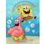 V&auml;rvimine numbrite j&auml;rgi Maalid v&auml;rvimiseks SpongeBob ja Patrick 40x50cm