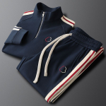 Uus moodne k&uuml;lgtriibuline vabaaja spordikampsuni ja p&uuml;kste komplekt meestele, kevad-s&uuml;gis, kootud meeste dressip&uuml;ksid, kaheosaline komplekt, trendikas, laos 2xl recommended 67.5-72.5kg black