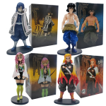 1-6 tk  Anime Demon Slayer Kimetsu no Yaiba Kuju Kamado Tanjirou Tegevuskuju Agatsuma Zenitsu Nezuko S&otilde;dalane PVC Mudel M&auml;nguasjad gray