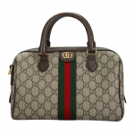 GUCCI Ophidia l&otilde;uend nahkse viimistlusega &otilde;lakott, crossbody kott, k&auml;ekott v&auml;ike naiste pruun Basic Set (Bag + Dustproof Bag) pruun