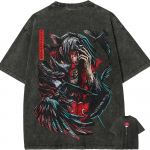 Naruto Itachi Uchiha T-s&auml;rk Akatsuki Vares Veri Vintage Happepesu Streetwear &Uuml;le suur Retro Anime Graafiline Puuvill Meeste T-s&auml;rgid M