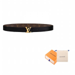 LOUIS VUITTON Monogrammiga L&otilde;uend Nahast V&ouml;&ouml;d Naistele Must/Pruun Laius 3cm 85-Original Boxed must