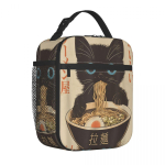 Jaapani Must Kass Ramen Isoleeritud L&otilde;unakk Kawaii Nuudlikass Hoiustamine Toidukarp Kaasaskantav Jahuti Termiline Bento Karp T&ouml;&ouml;le One Size black